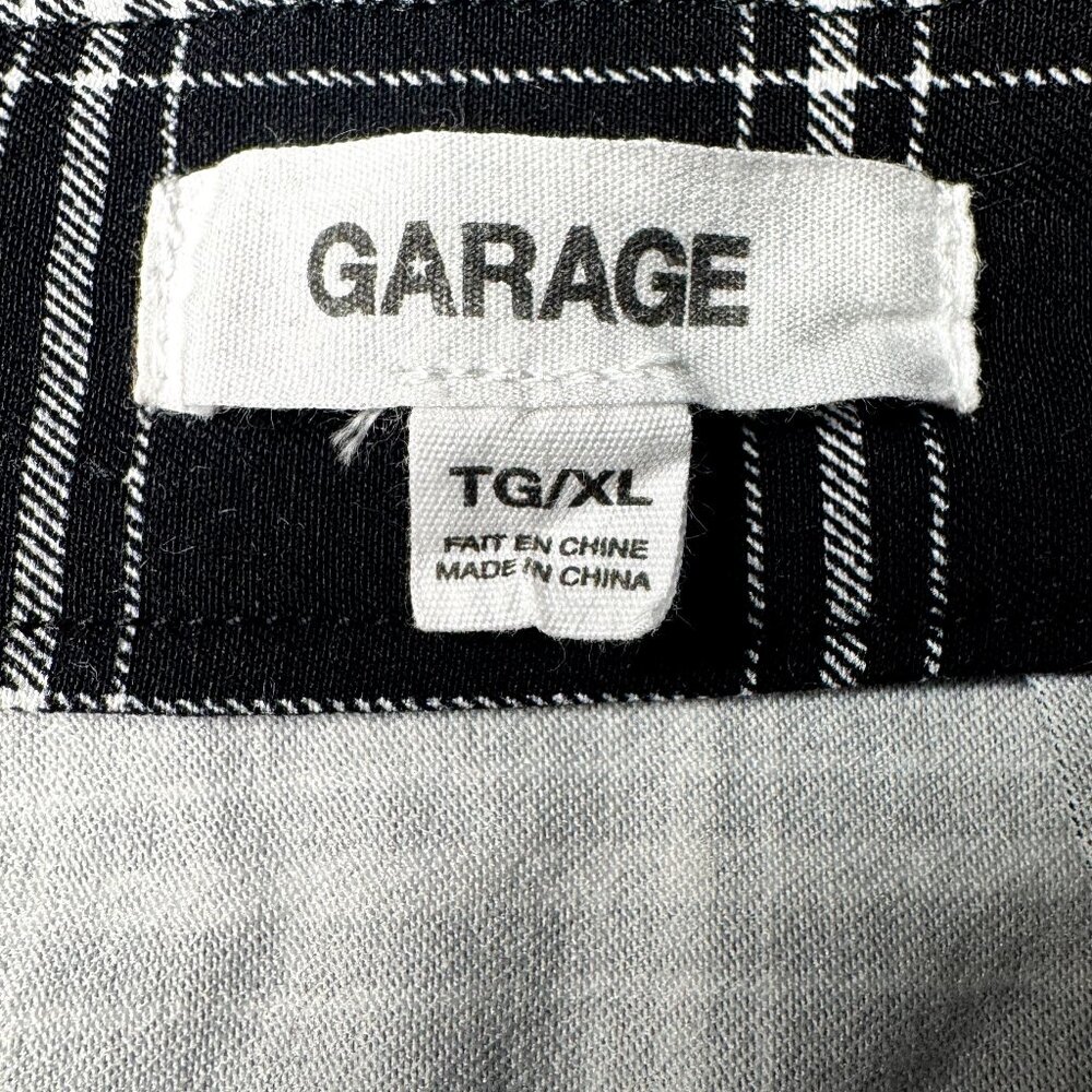 Garage Plaid‎ Mini Skirt Black and White Women's Size XL - Picture 4 of 6